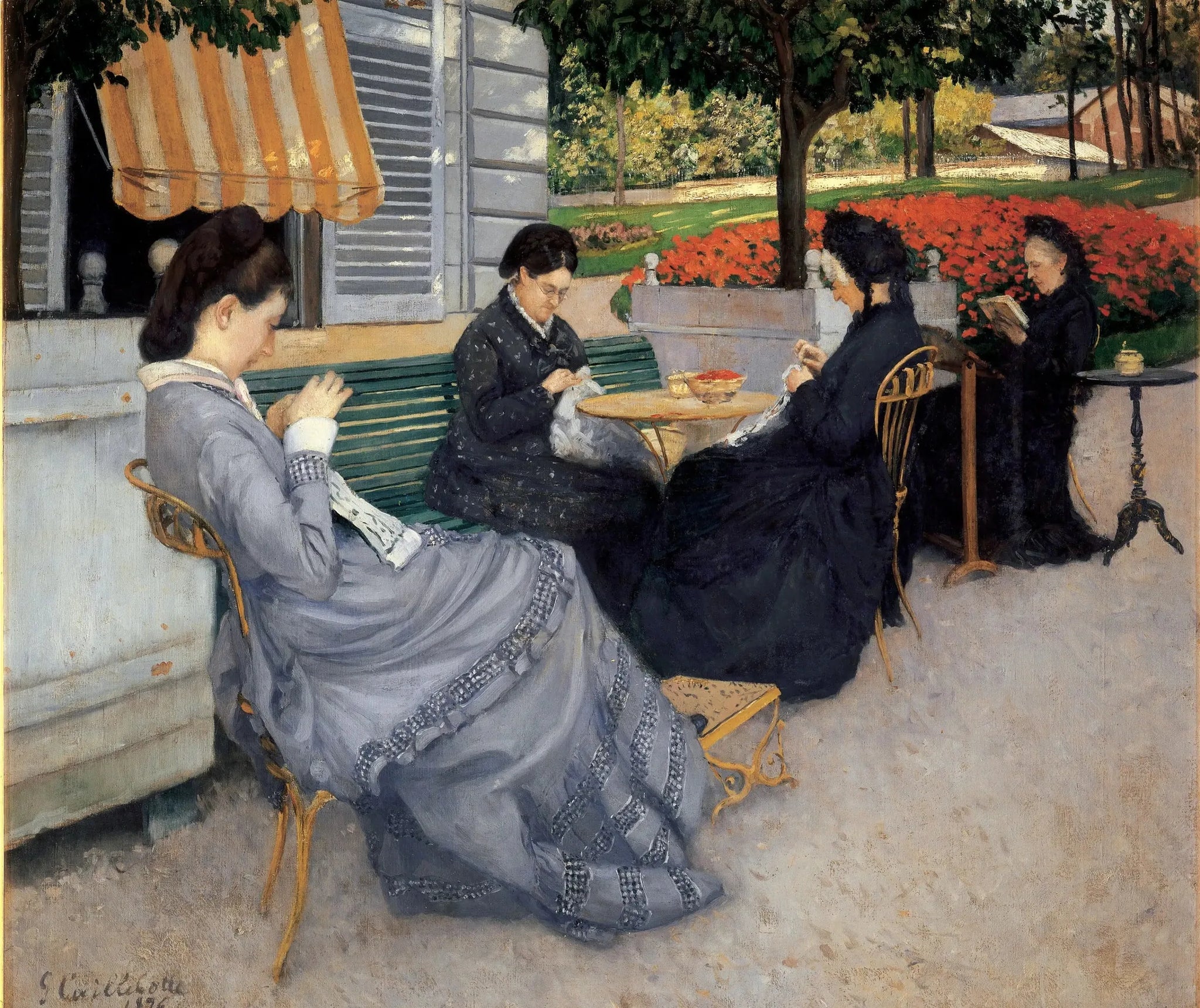 Portraits à la campagne - Gustave Caillebotte image 1 reproduction de peinture à l’huile