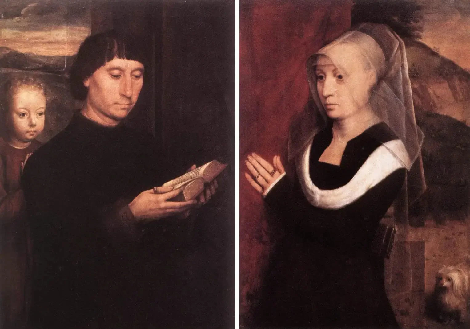 Portraits de deux donateurs - Hans Memling image 1 reproduction artisanale de tableau