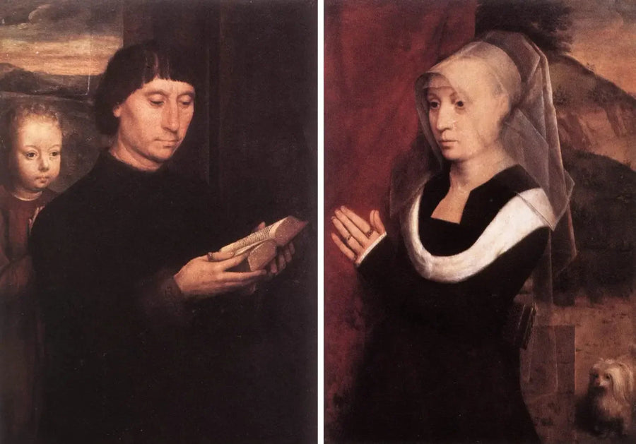 Portraits de deux donateurs - Hans Memling image 1 reproduction artisanale de tableau