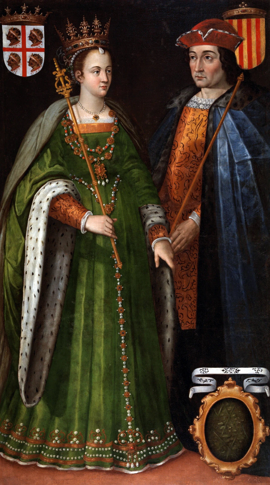 Portraits de la reine Petronila d'Aragon et du comte Ramón Berenguer IV de Barcelone - Artiste inconnu
