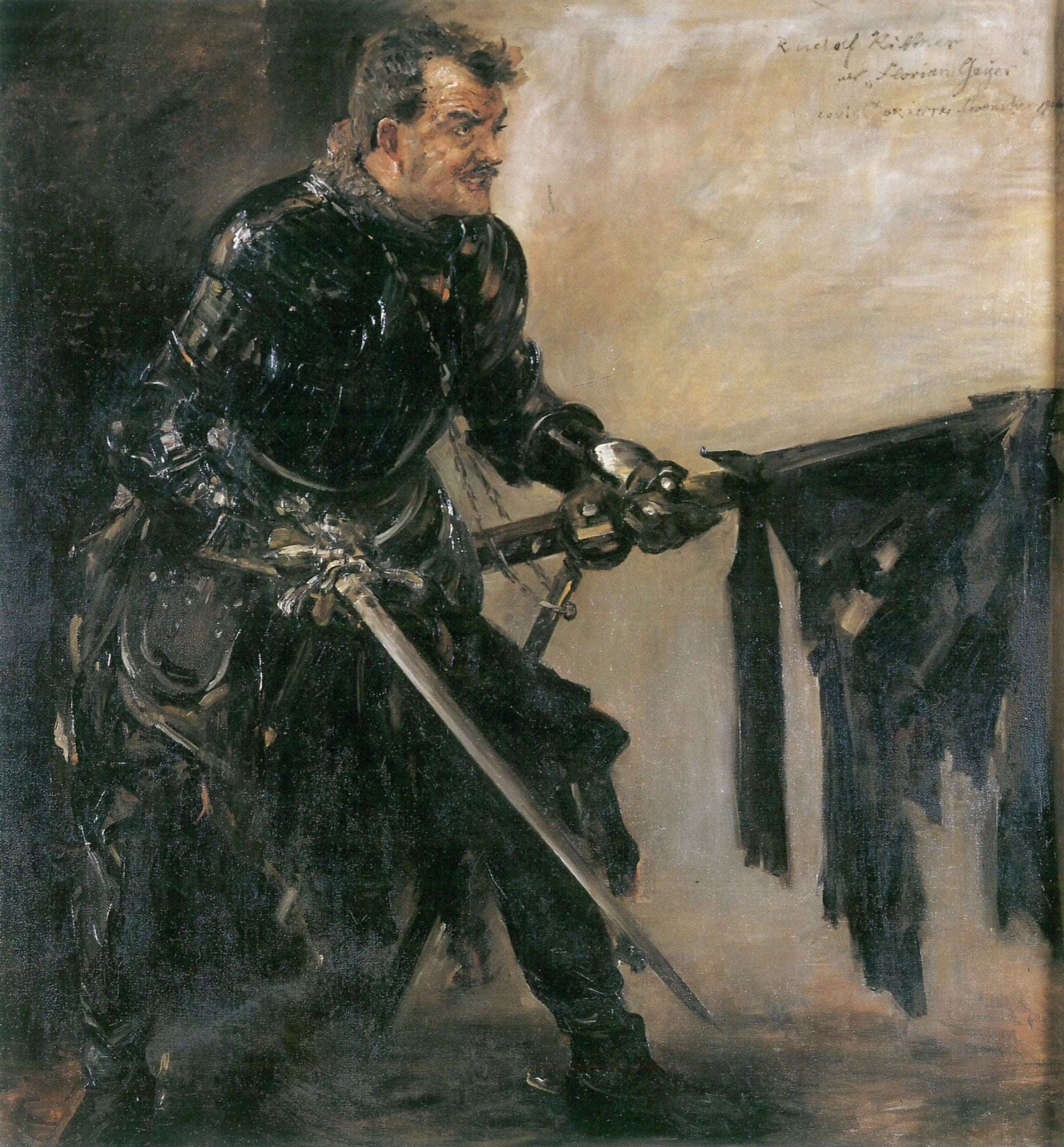Porträt des Rudolf Rittner als »Florian Geyer« (I. Fassung) - Lovis Corinth image 1 reproduction réalisée par Alpha Reproduction