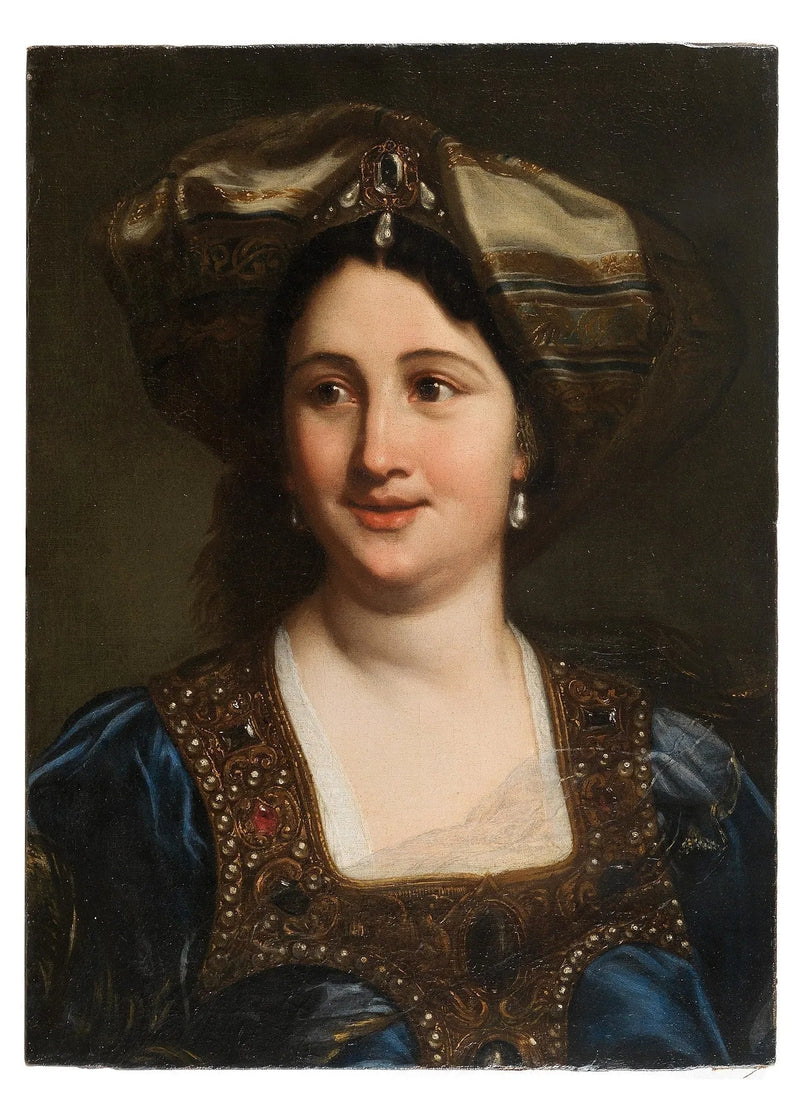 Porträt einer Frau im orientalischen Kostüm - Giovanni Battista Gaulli