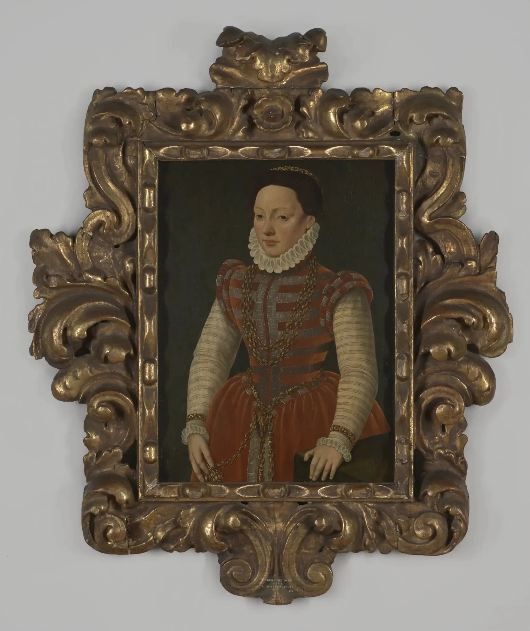 Portret "Onbekende dame" op hout, uit de school van Francois Clouet, ca.1570 - François Clouet image 1 copie de tableau peinte à la main