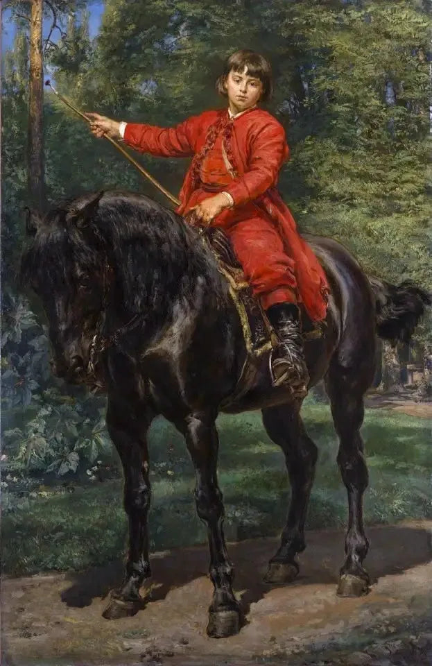 Portret syna artysty na koniu - Jan Matejko