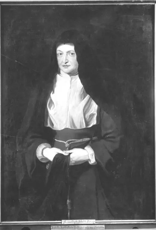 Portret van de landvoogdes Infanta Isabella Clara Eugenia (1566-1633) en tant que weduwe - Antoine van Dyck image 1 tableau peint à l’huile sur toile