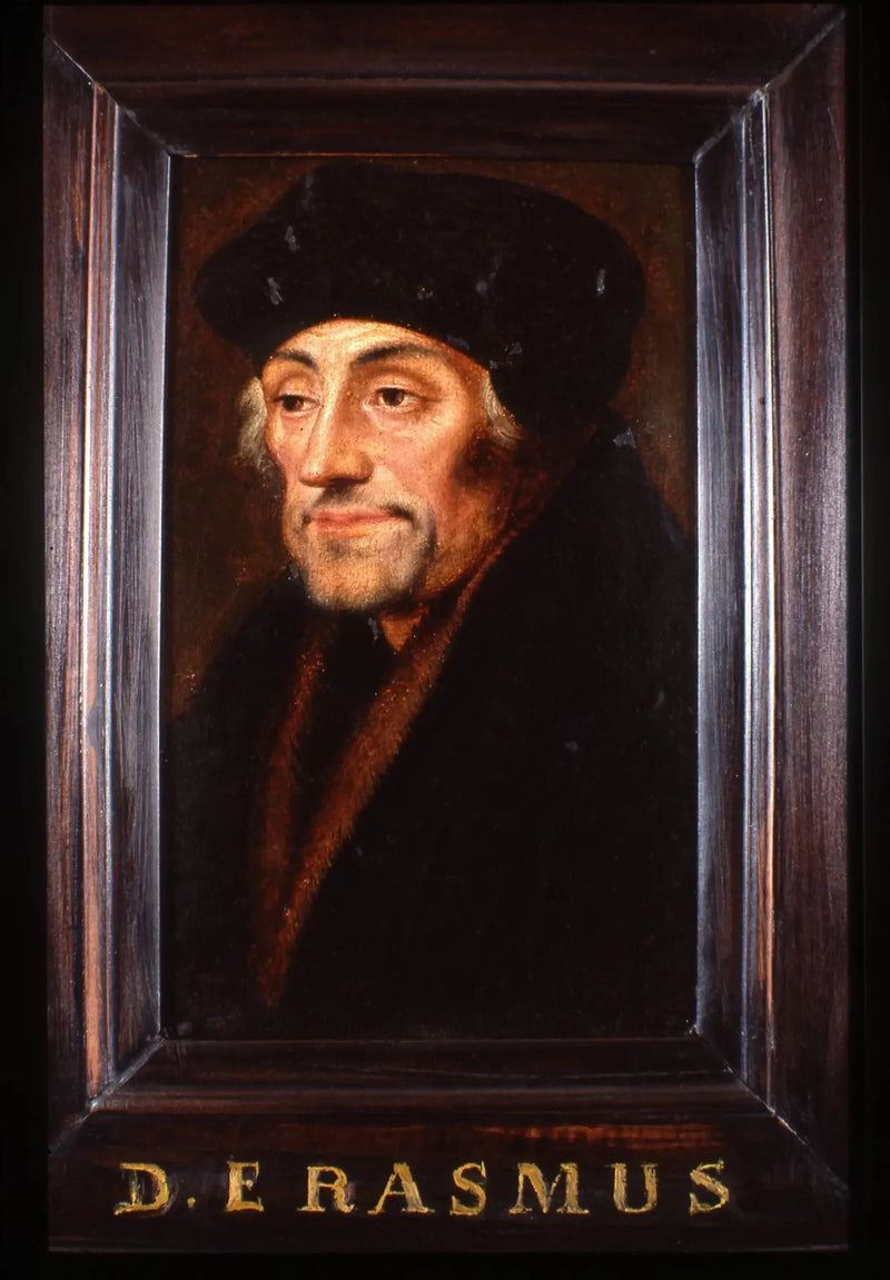 Portret van Desiderius Erasmus, humanist - Hans Holbein le Jeune