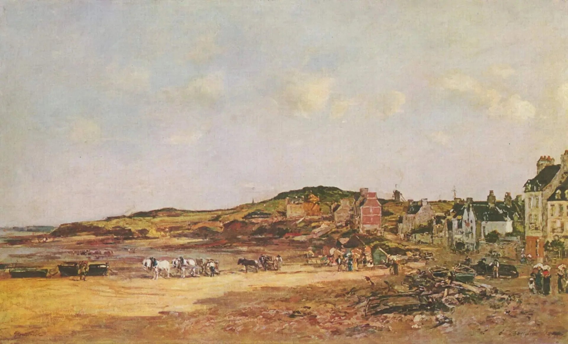 Portrieux - Eugène Boudin image 1 copie peinte à la main à l’huile