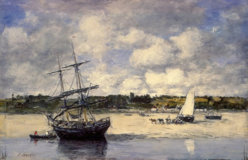 Portrieux - La côte à marée basse - Eugène Boudin