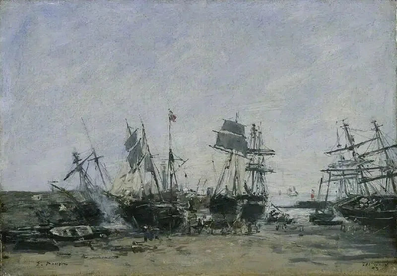 Portrieux, marée basse - Eugène Boudin image 1 tableau peint à l’huile sur toile