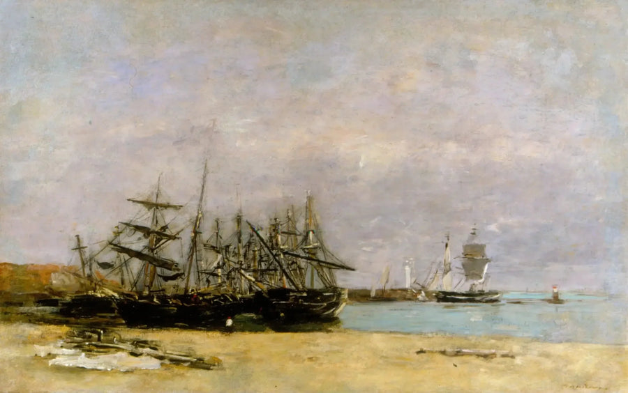Portrieux - Navires échoués - Eugène Boudin