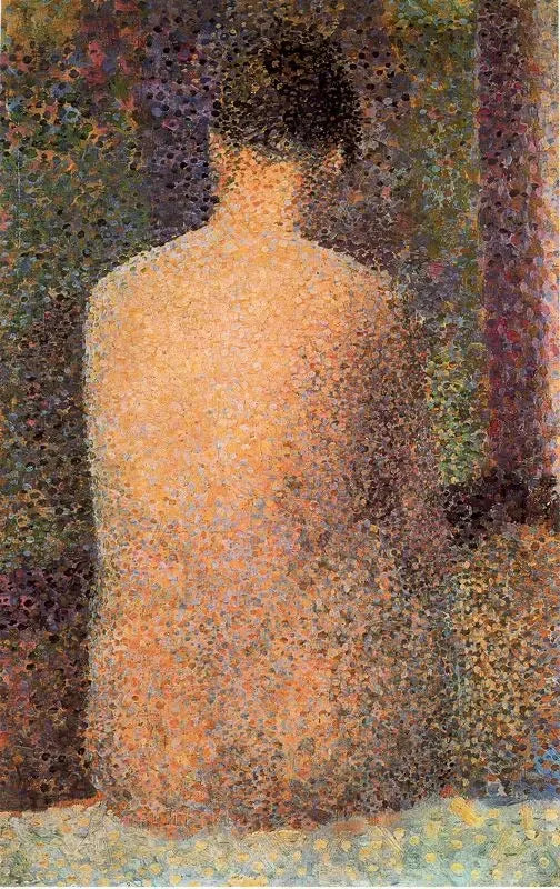 Poseuse de dos - Georges Seurat image 1 copie peinte à la main à l’huile