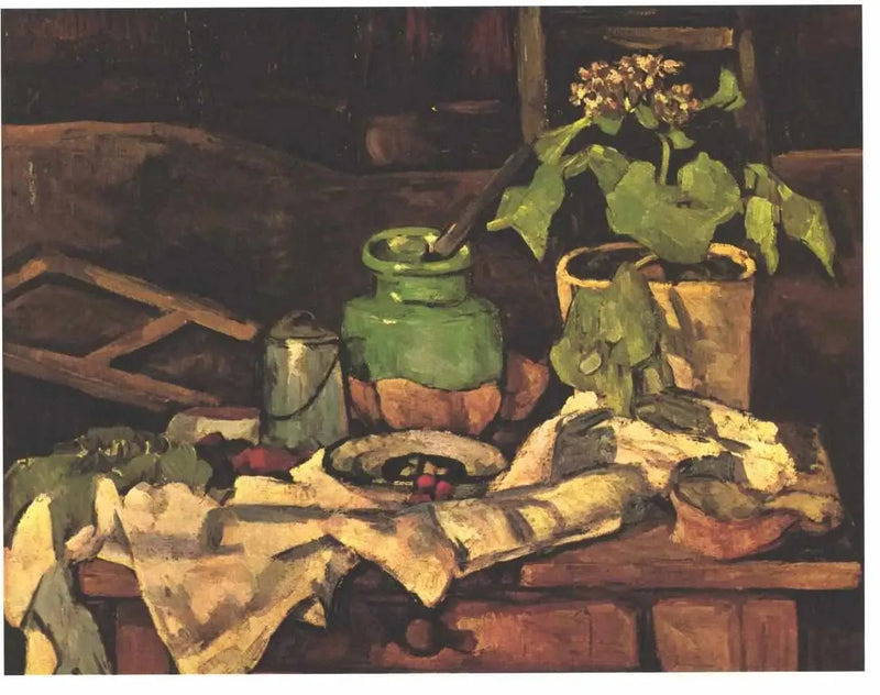 Pot de fleurs sur une table - Paul Cézanne