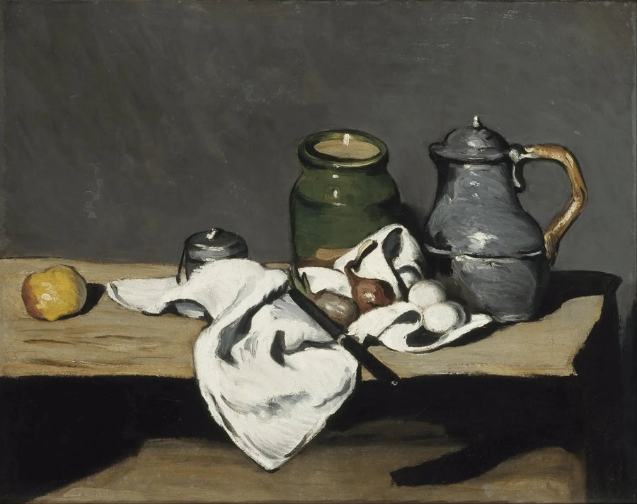Pot vert et bouilloire d'étain - Paul Cézanne