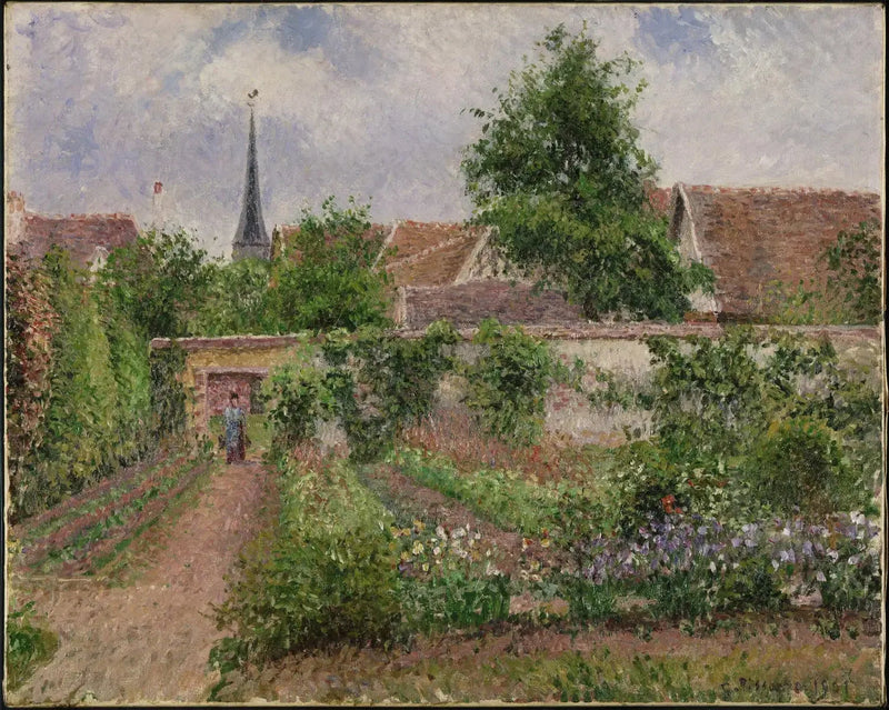 Potager, matin nuageux, Eragny - Camille Pissarro