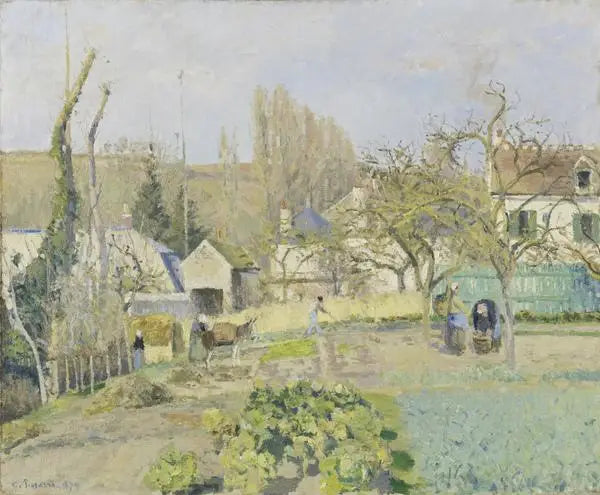 Potagers de L'Hermitage, Pontoise - Camille Pissarro image 1 reproduction de peinture à l’huile