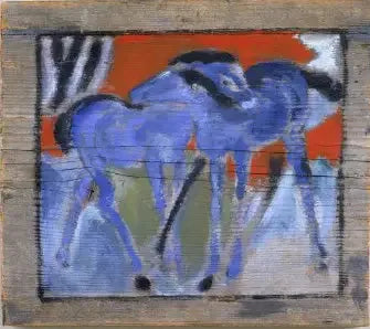 Poulains bleus - Franz Marc image 1 copie de tableau peinte à la main
