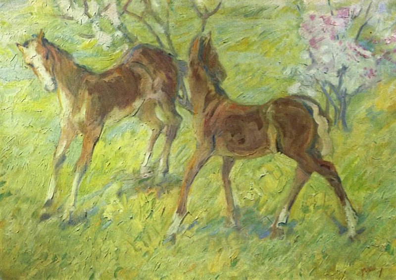 Poulains sauteurs - Franz Marc
