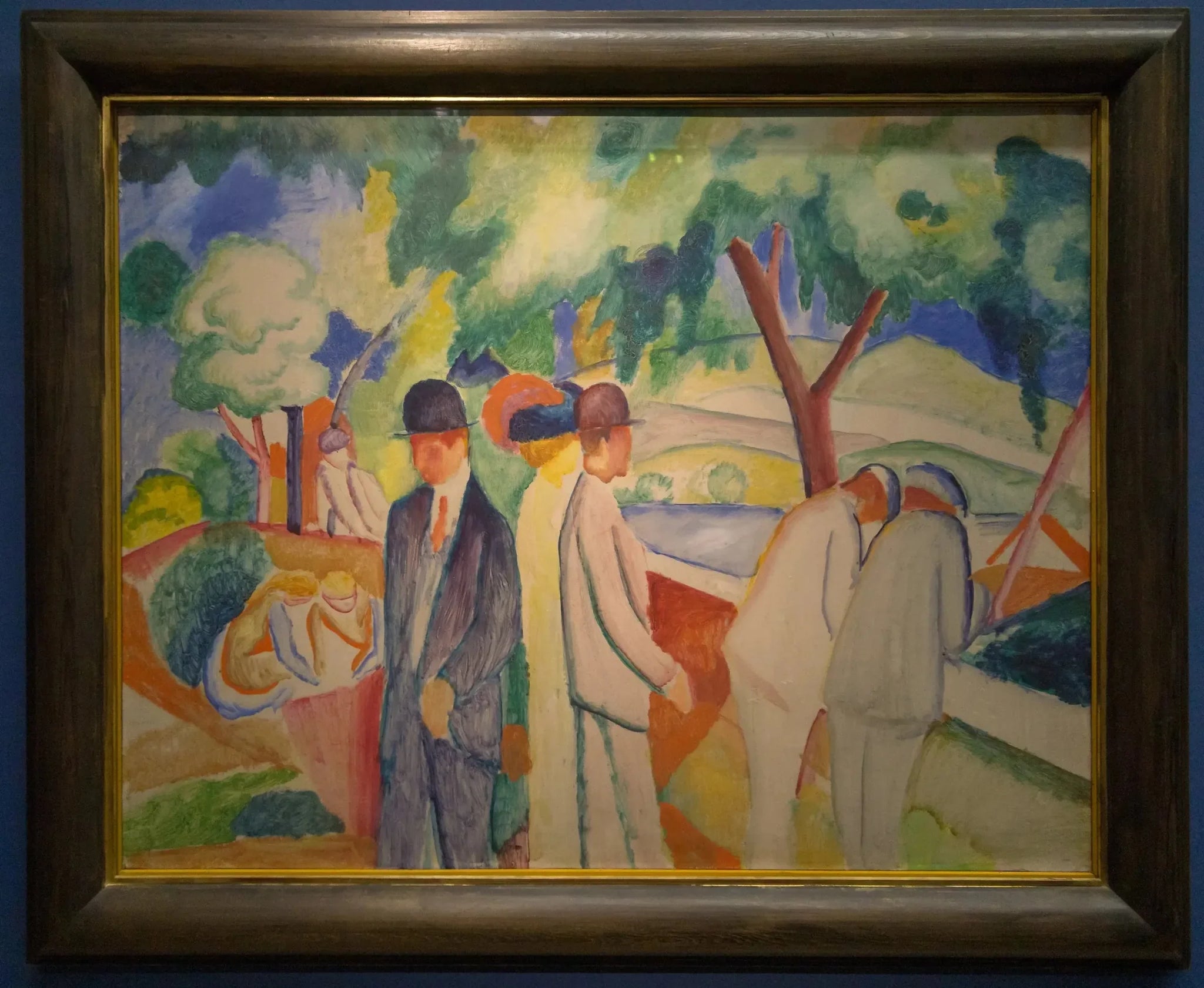 Poussette (Grande poussette lumineuse) - August Macke image 1 tableau peint à l’huile sur toile