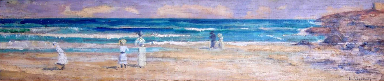 Praia avec des figures - Eliseu Visconti image 1 reproduction réalisée par Alpha Reproduction