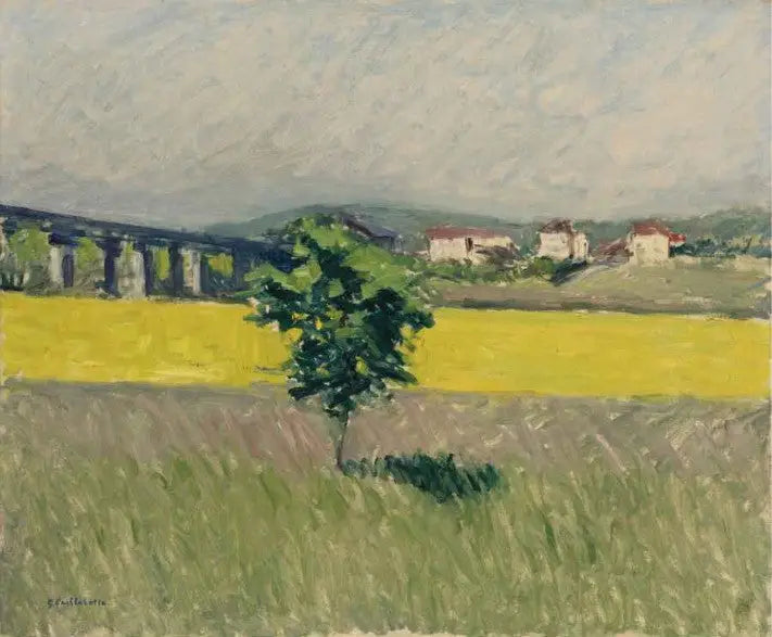 Prairie au Pont d'Argenteuil - Gustave Caillebotte image 1 reproduction d’œuvre d’art à l’huile