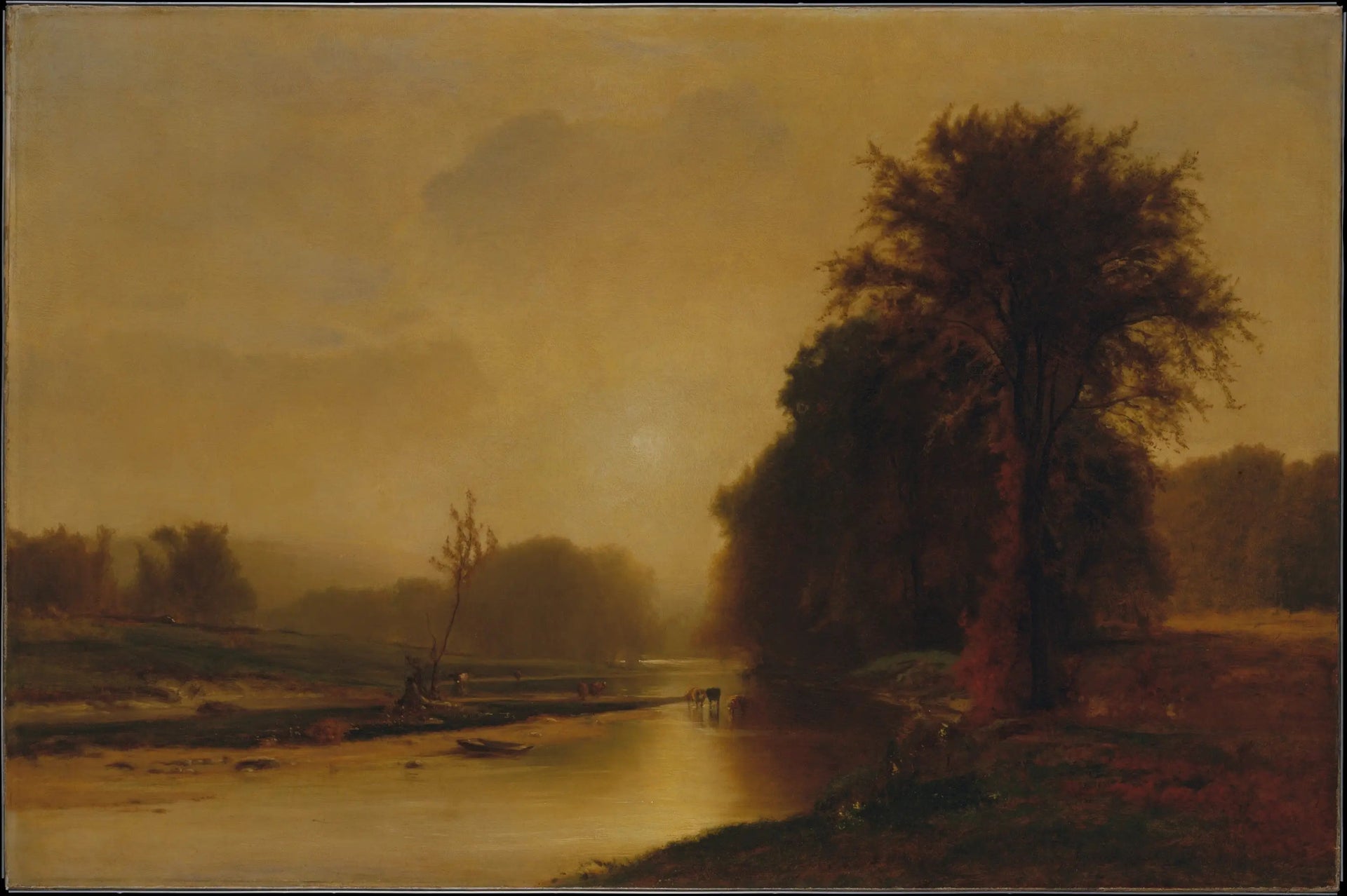 Prairies d'automne - George Inness image 1 reproduction de peinture à l’huile