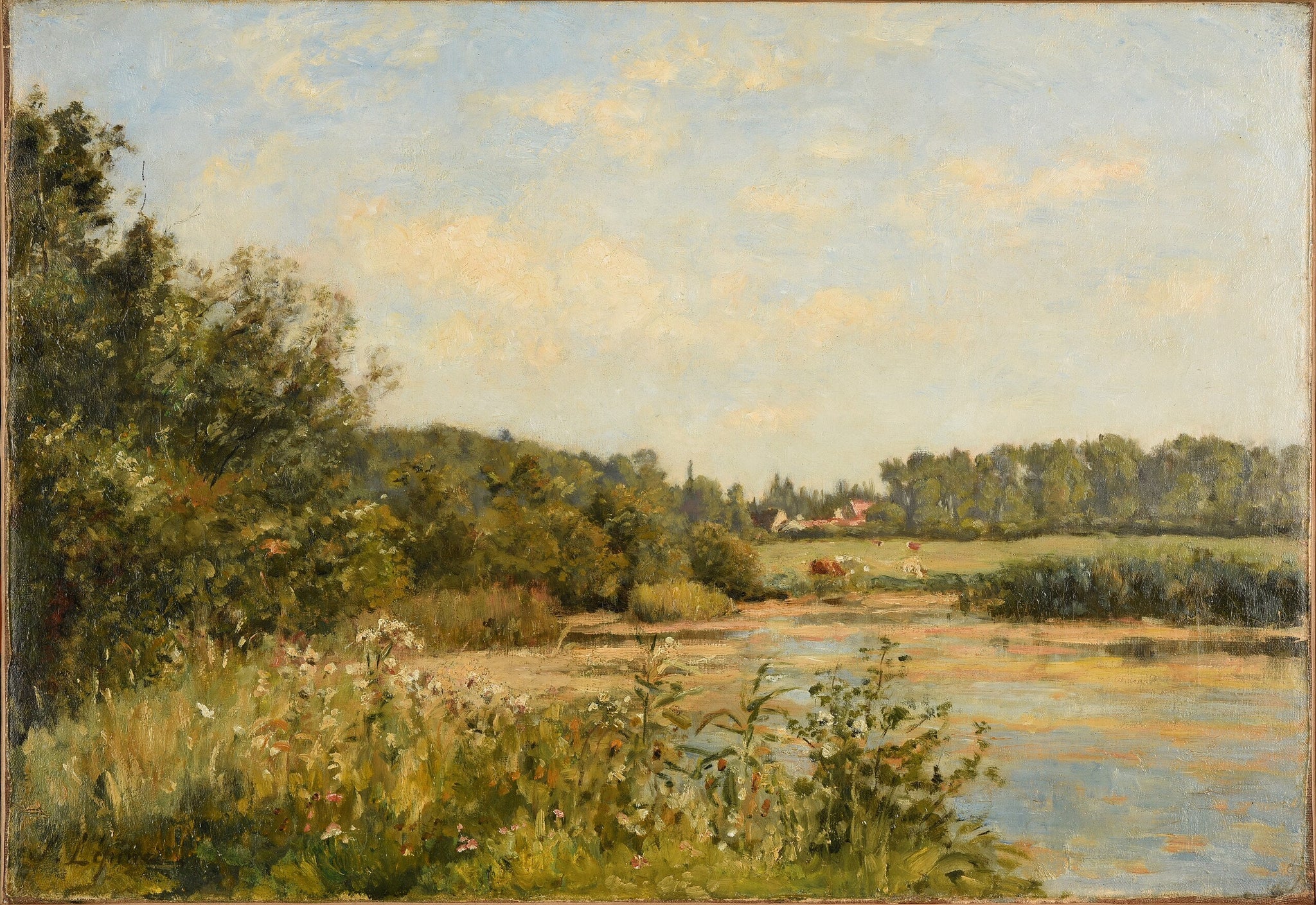 Prairies de Tourne-Bourse - Stanislas Lépine image 1 copie peinte à la main à l’huile