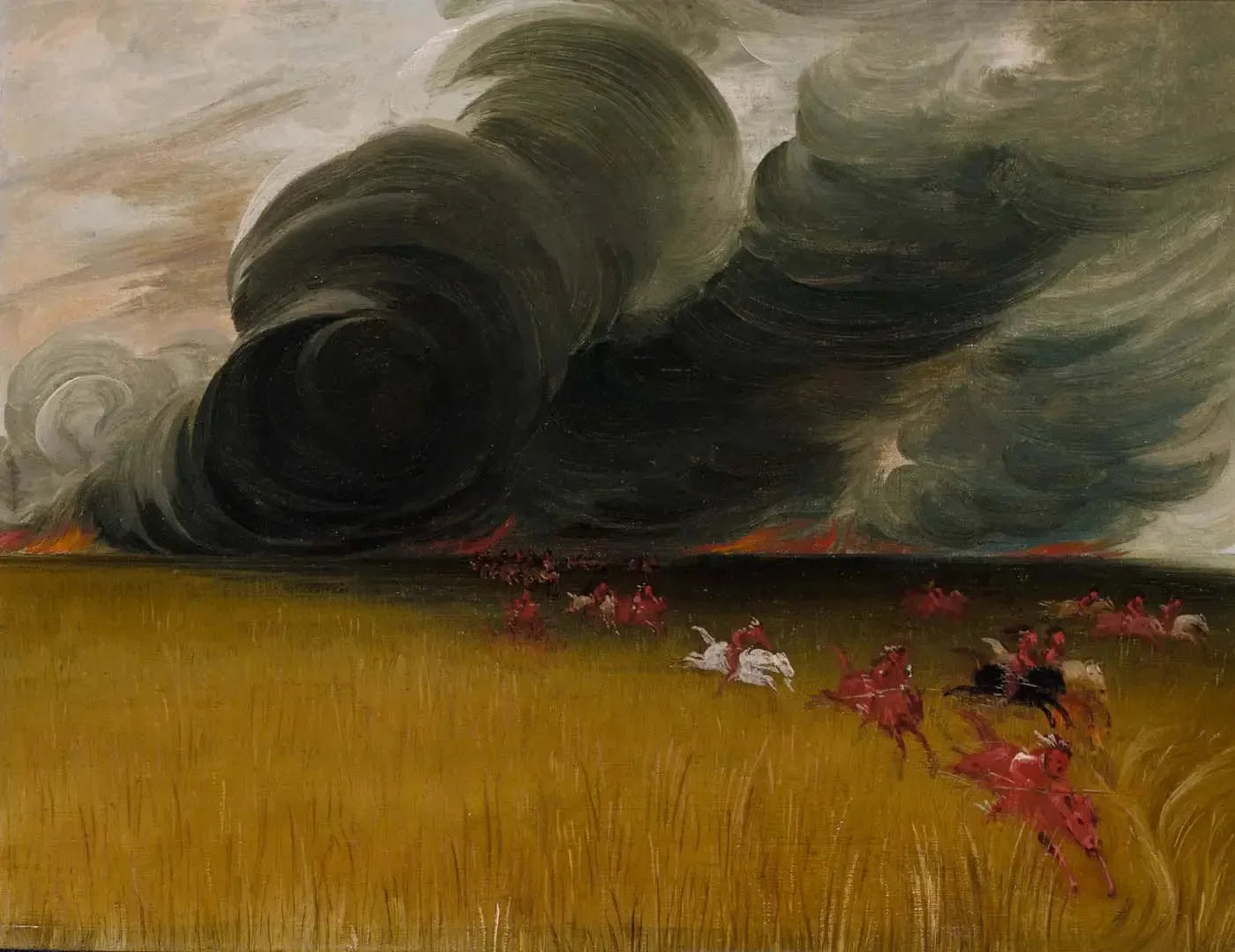 Prairies en feu - George Catlin image 1 reproduction d’œuvre d’art à l’huile