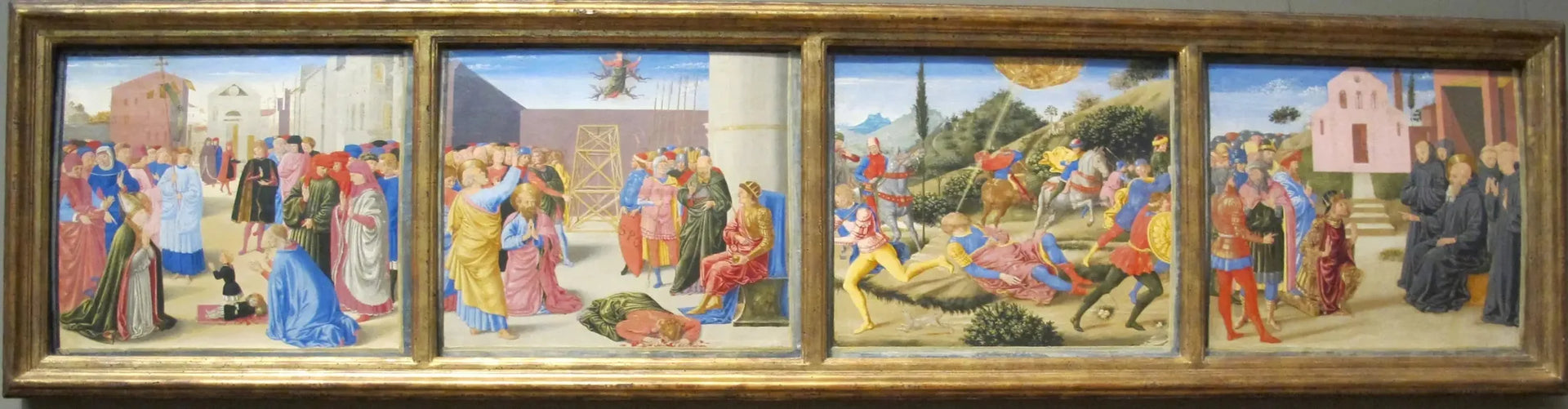 Prédelle avec des scènes de la vie du saint - Benozzo Gozzoli image 1 reproduction artisanale de tableau