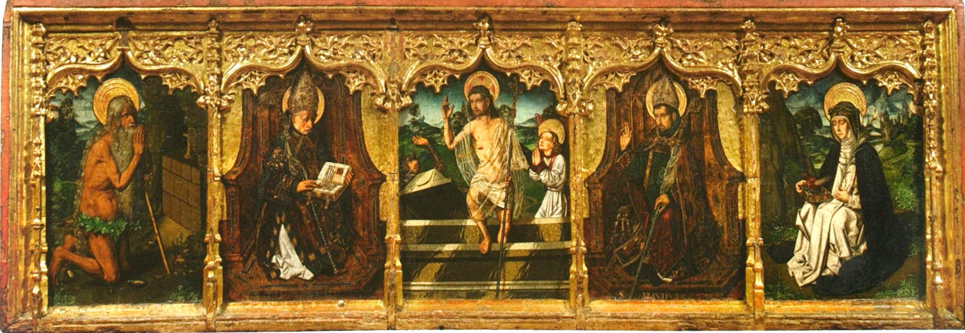 prédelle du retable de Sainte Engratia - Bartolomé Bermejo image 1 copie peinte à la main à l’huile