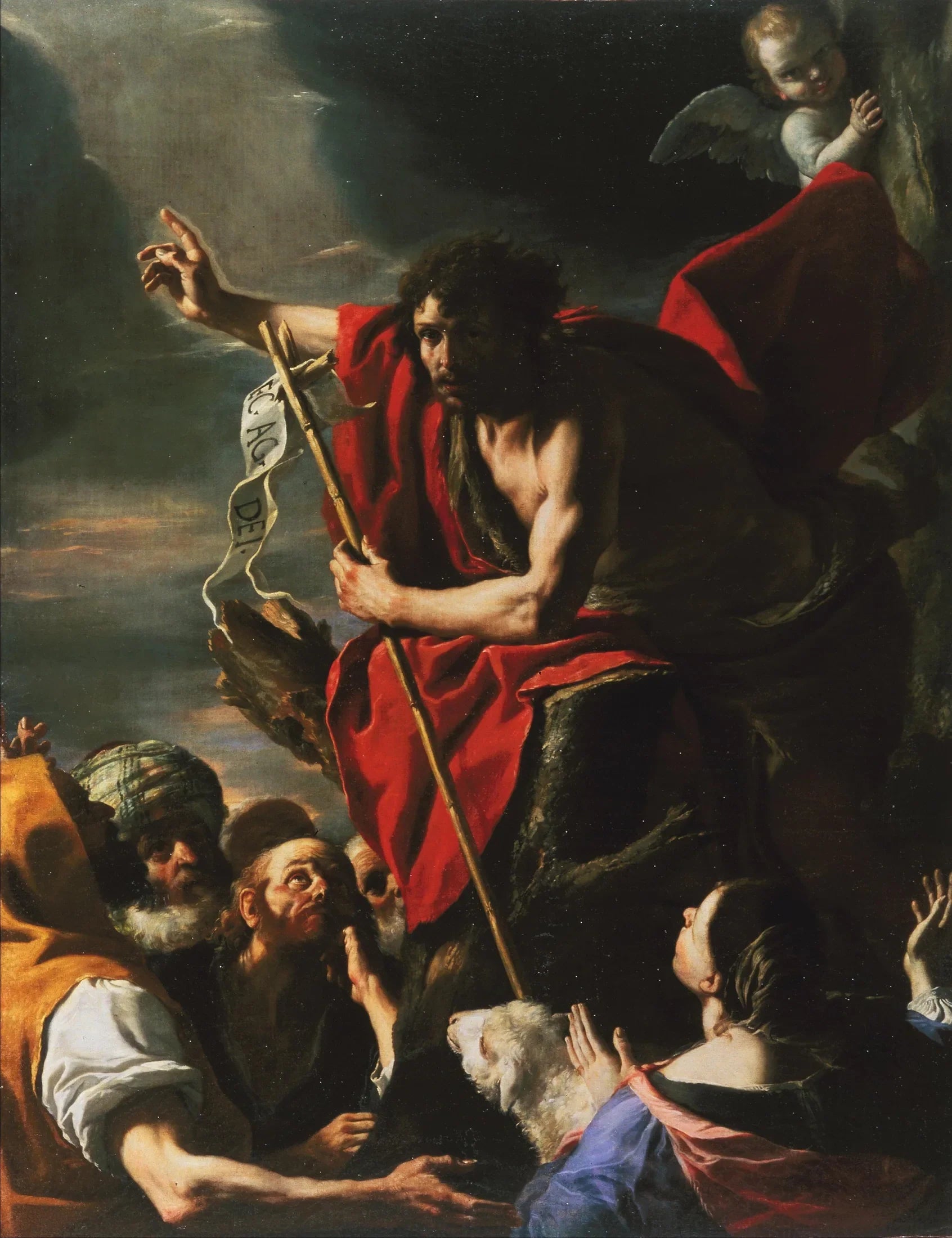 Prédication de saint Jean-Baptiste - Mattia Preti image 1 copie de tableau peinte à la main