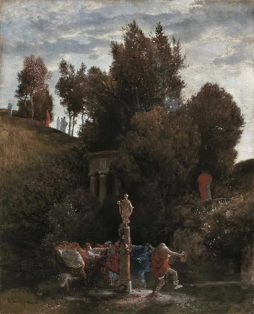 Premier mai romain - Arnold Böcklin image 1 reproduction de peinture à l’huile