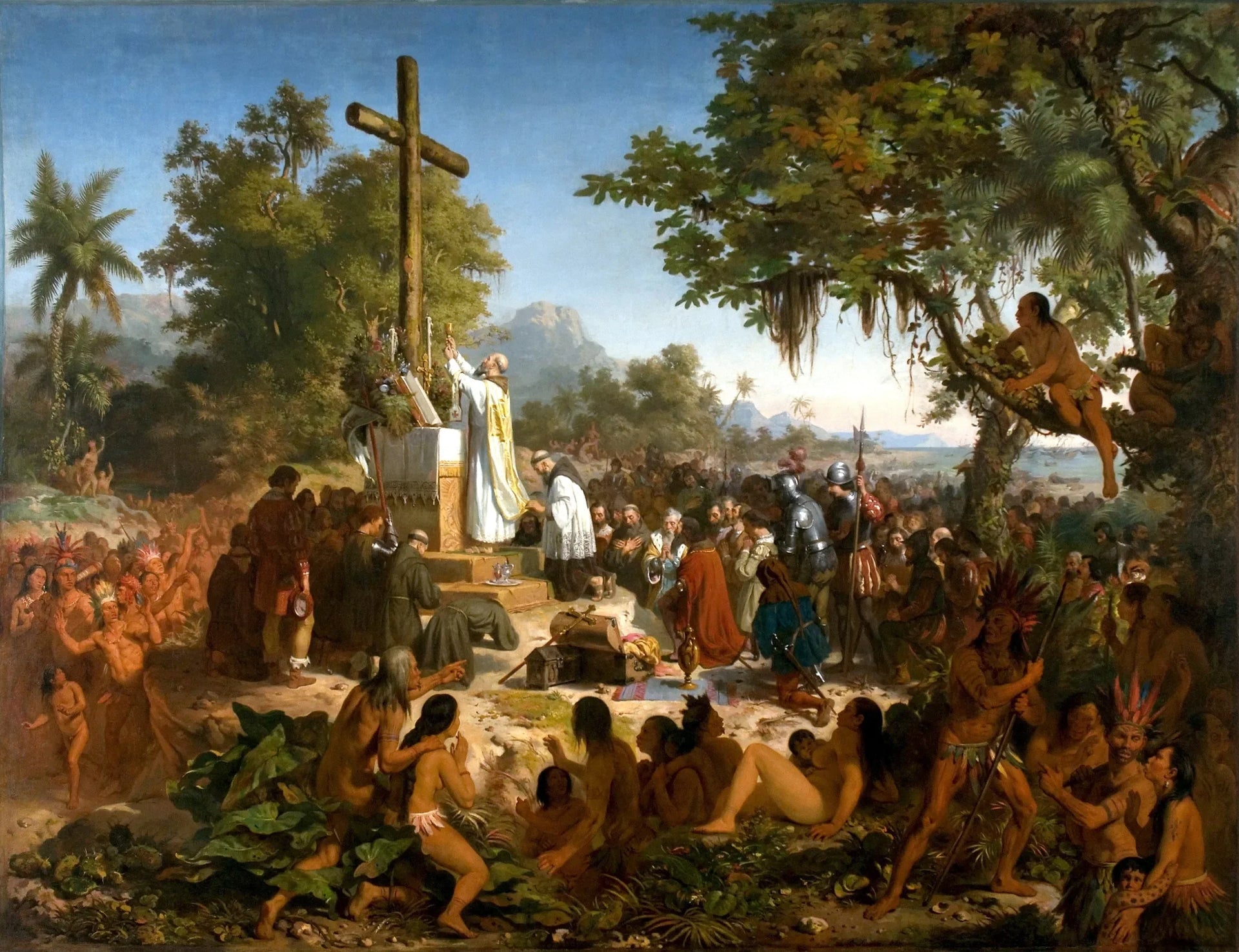 Première foire au Brésil - Victor Meirelles image 1 copie de tableau peinte à la main