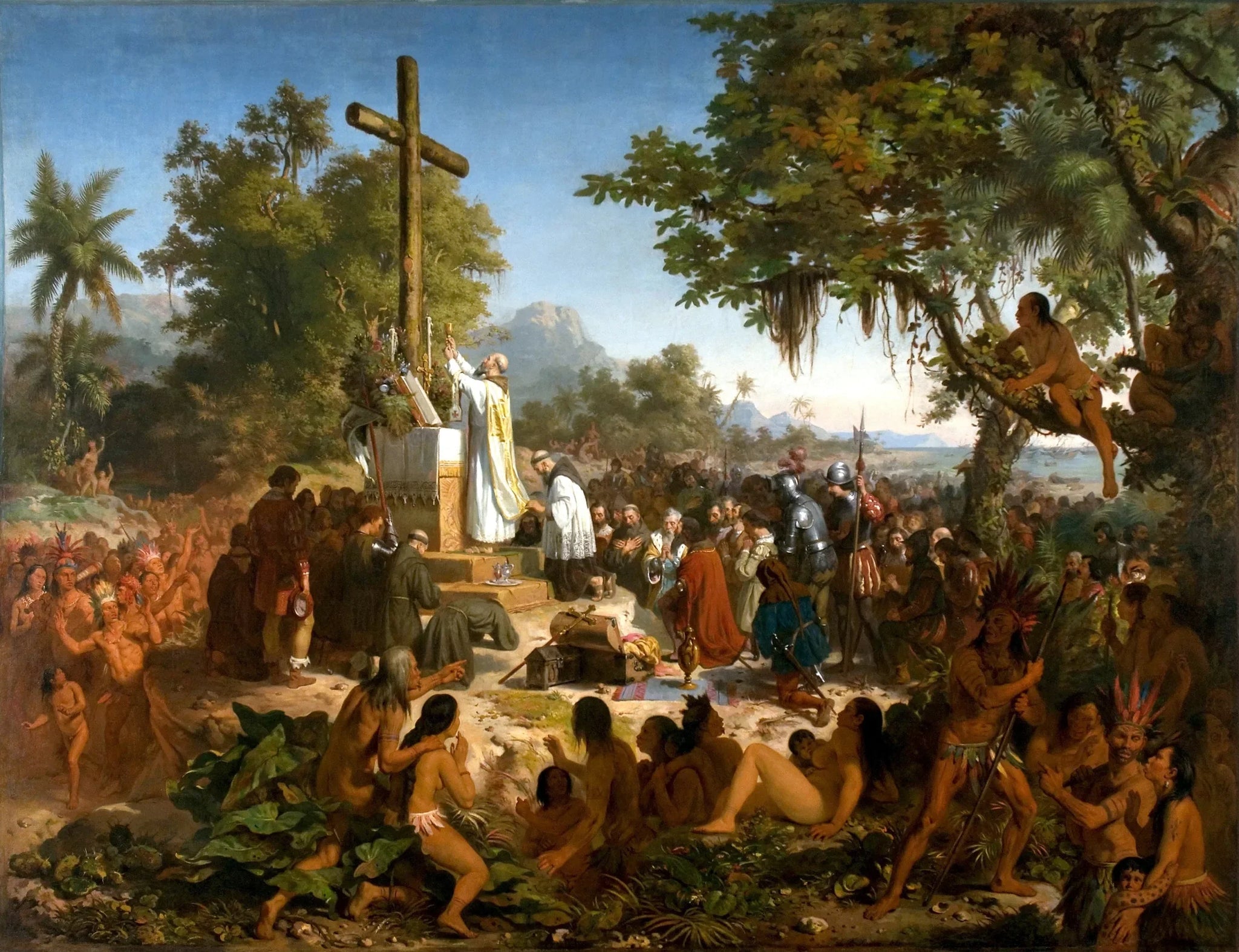 Première foire au Brésil - Victor Meirelles image 1 copie de tableau peinte à la main