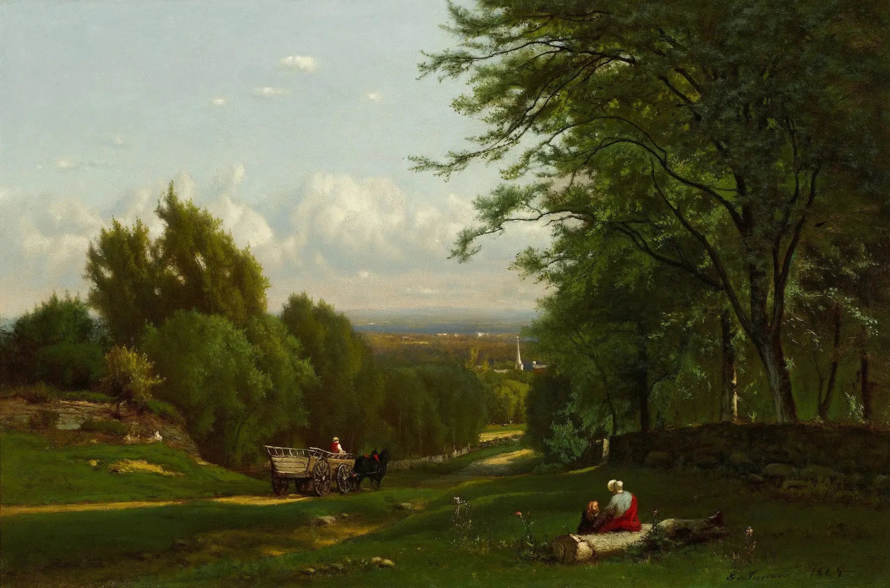 Près de Leeds, New York - George Inness image 1 reproduction d’œuvre d’art à l’huile