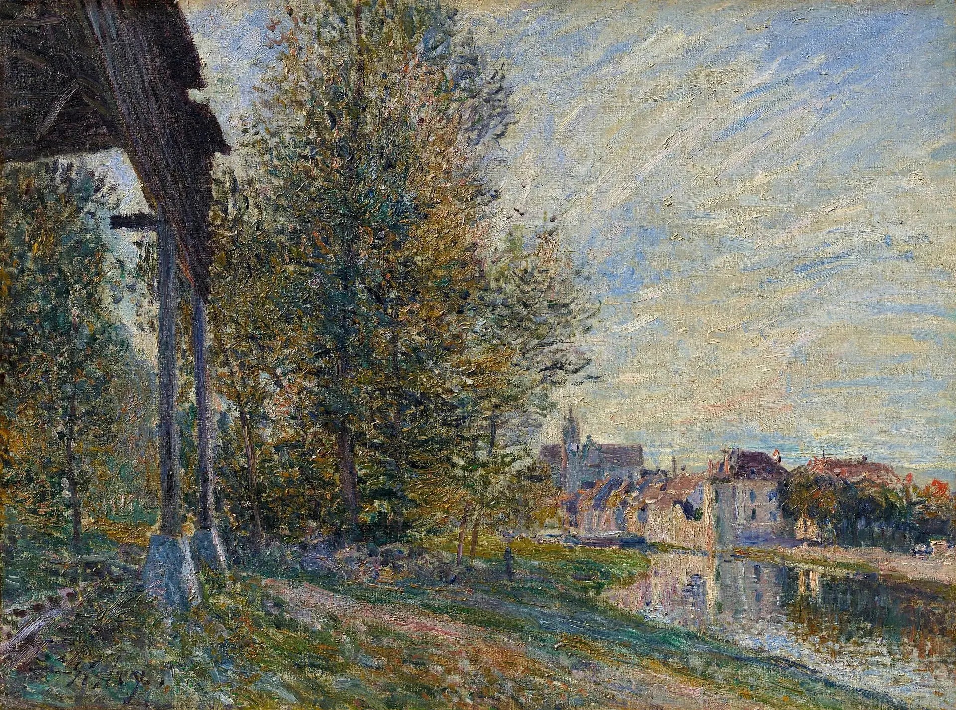 Près de Moret-sur-Loing - Alfred Sisley image 1 copie peinte à la main à l’huile