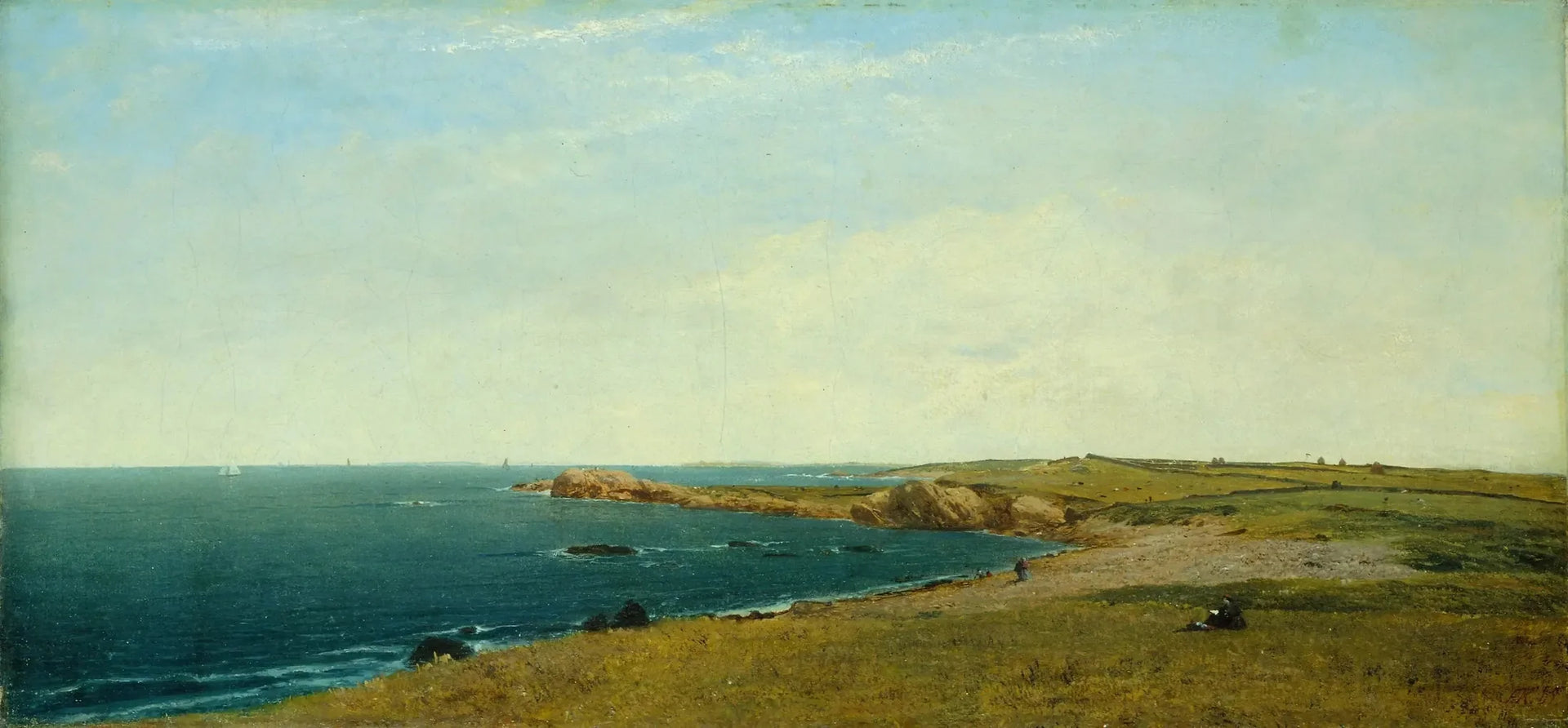 Près de Newport - John Frederick Kensett image 1 copie peinte à la main à l’huile