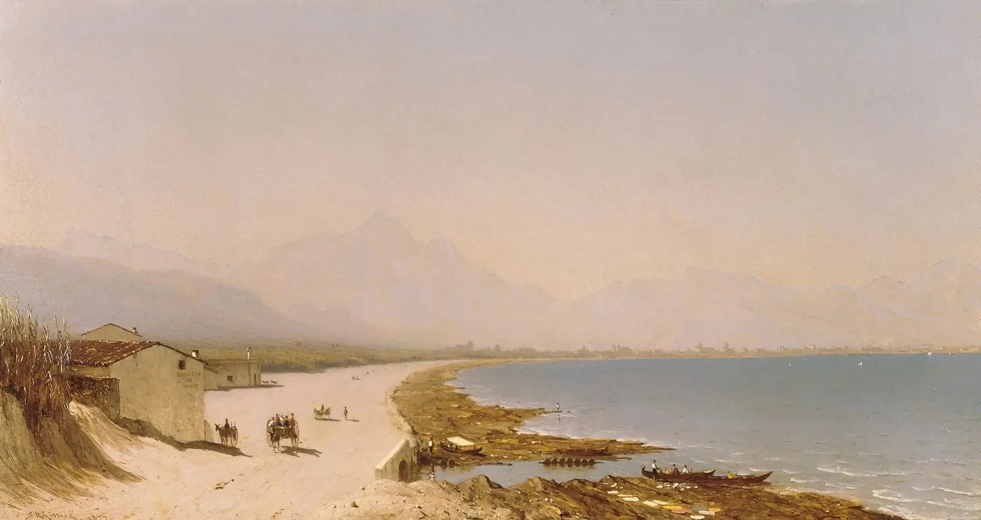 Près de Palerme - Sanford Robinson Gifford image 1 copie de tableau peinte à la main