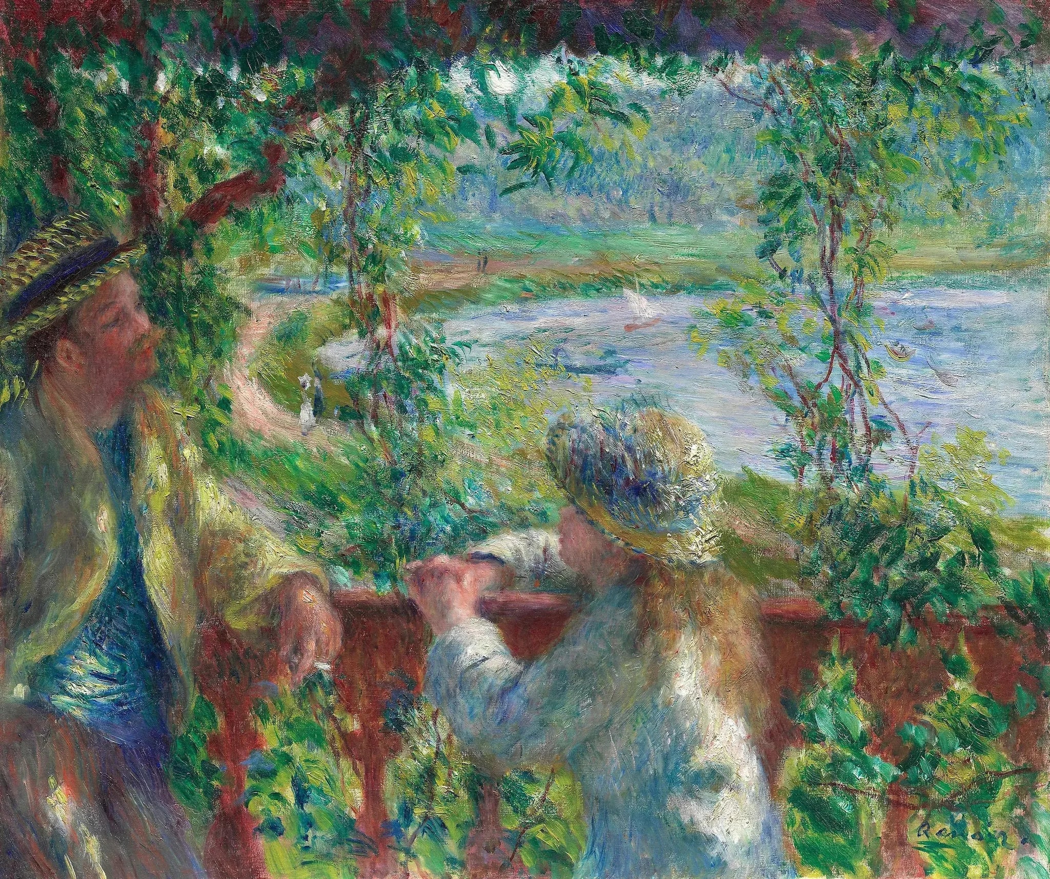 Près du Lac - Pierre-Auguste Renoir image 1 reproduction de peinture à l’huile