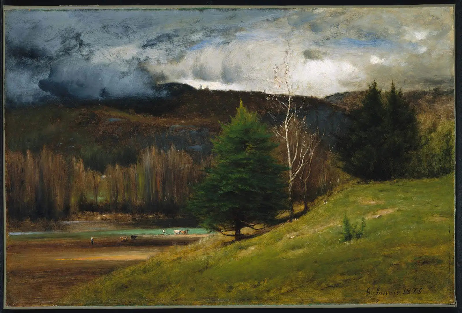 Près du village de Kearsarge - George Inness image 1 reproduction de peinture à l’huile