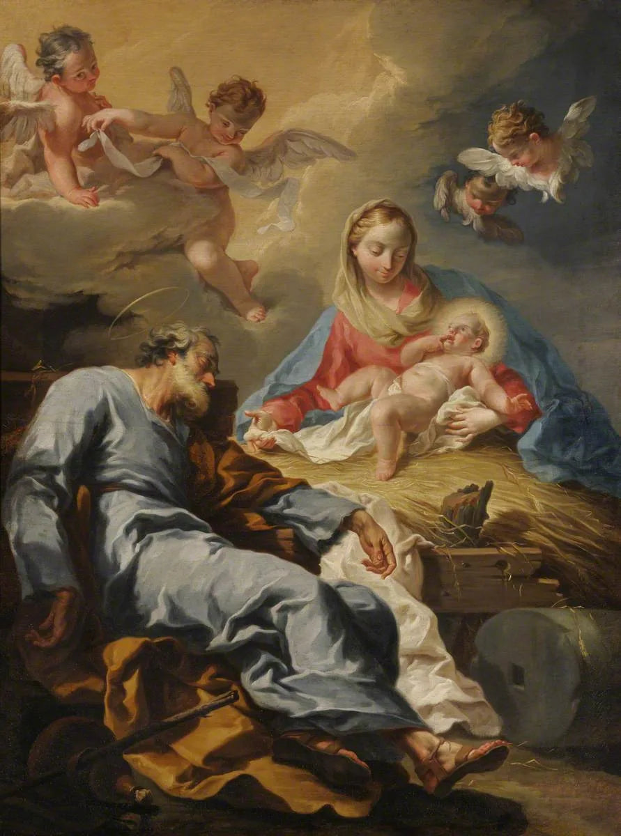 Présence (La Nativité) - Giovanni Battista Pittoni image 1 copie peinte à la main à l’huile