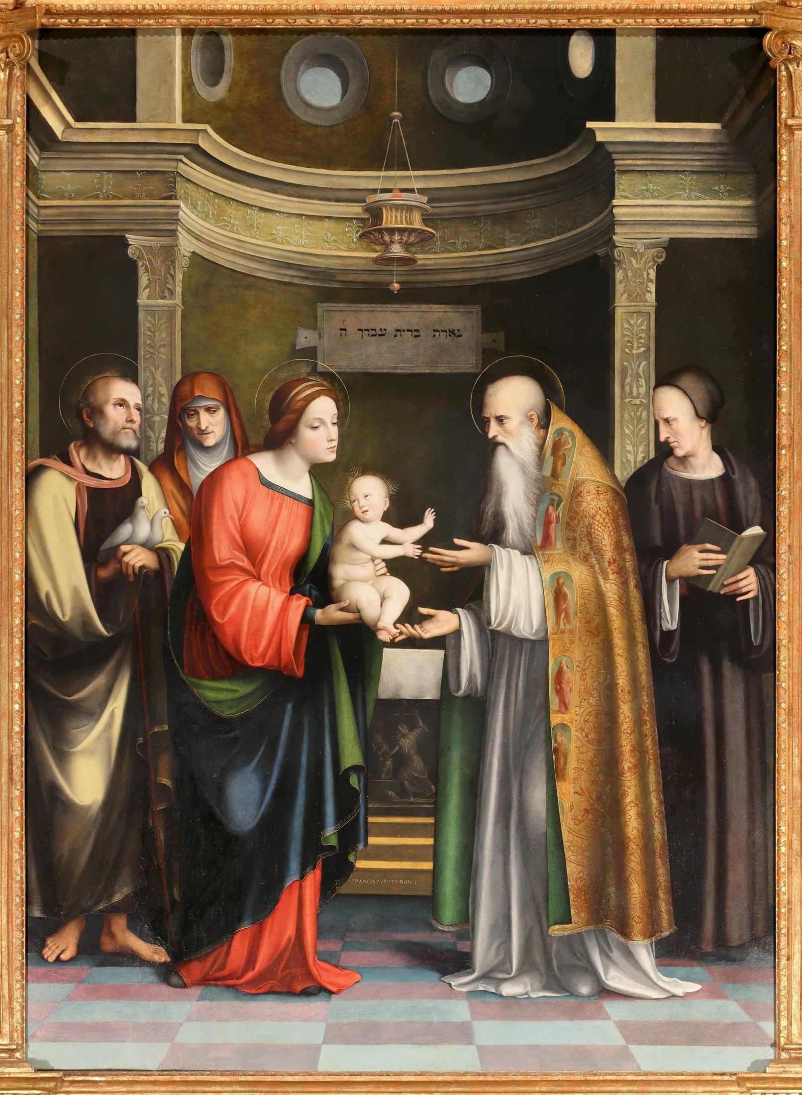 Présentation de Jésus au temple et purification de la Vierge - Francesco Francia image 1 reproduction de peinture à l’huile