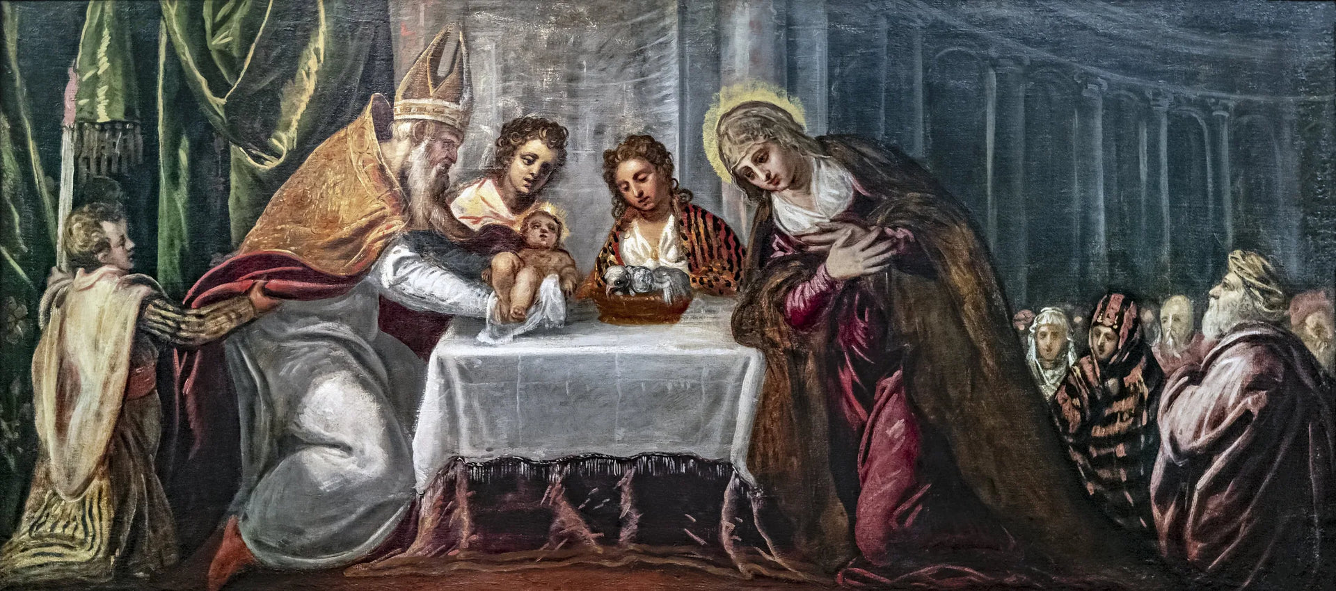 Présentation de Jésus au Temple - Jacopo Tintoretto image 1 reproduction artisanale de tableau