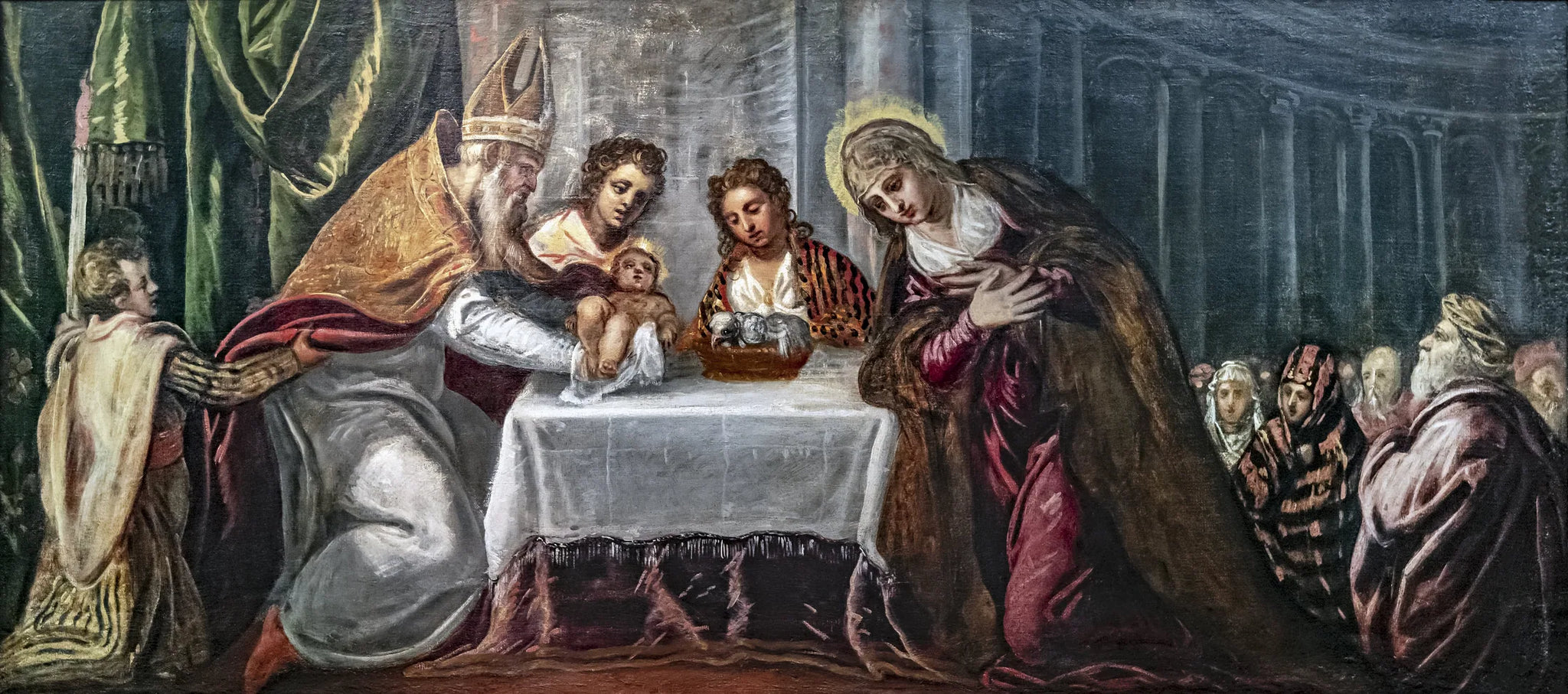 Présentation de Jésus au Temple - Jacopo Tintoretto image 1 reproduction artisanale de tableau