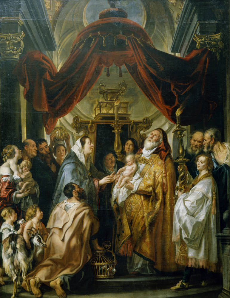 Présentation de Jésus-Christ au Temple - Jacob Jordaens image 1 copie peinte à la main à l’huile