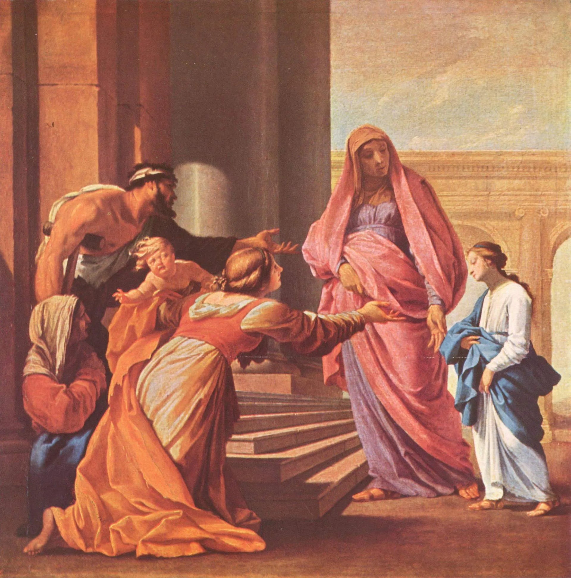 Présentation de la Vierge - Eustache Le Sueur image 1 reproduction artisanale de tableau
