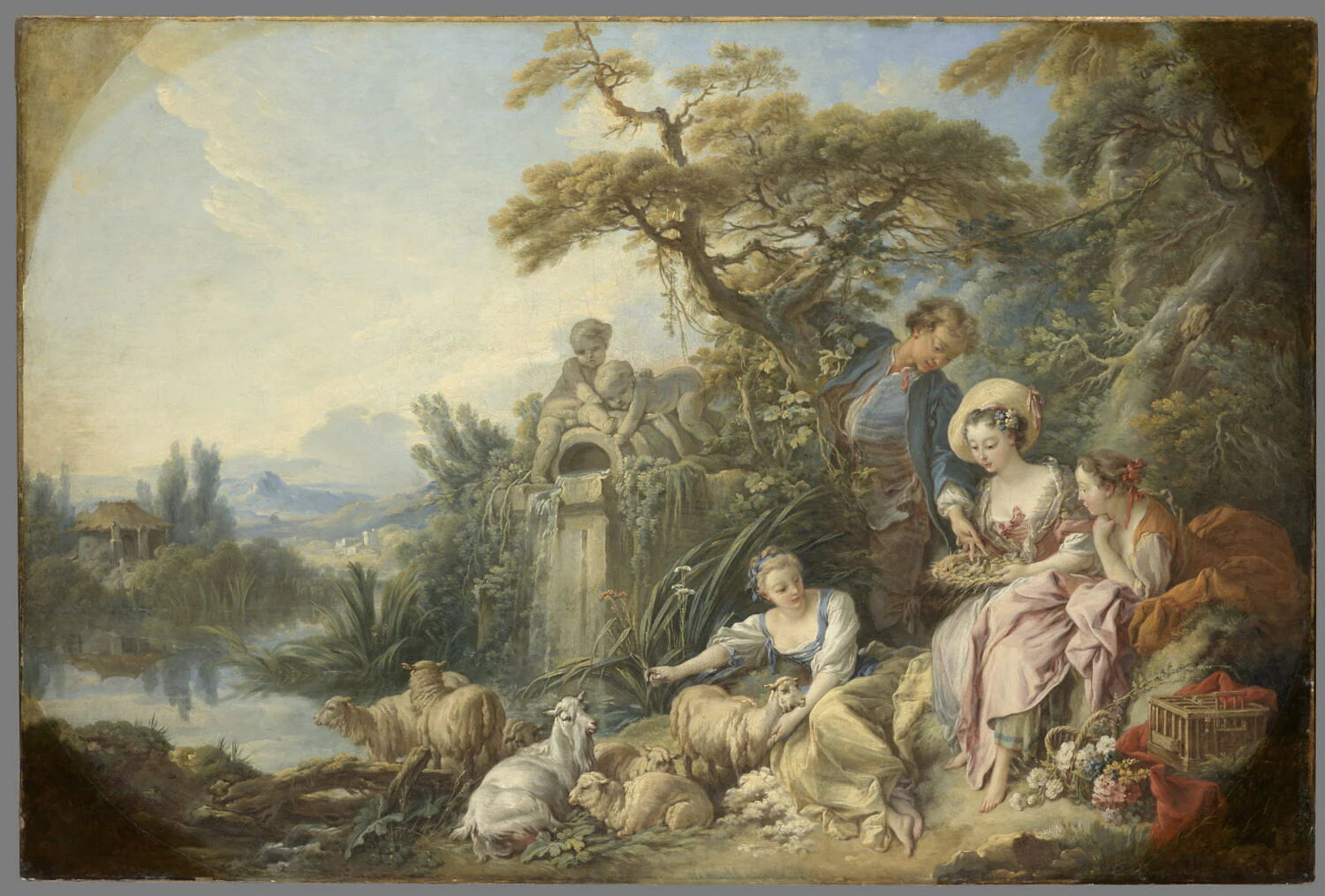 Les présents du berger ou Le nid - François Boucher