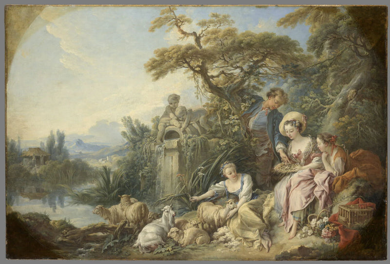 Les présents du berger ou Le nid - François Boucher