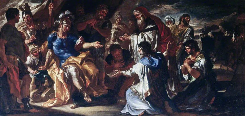 Priam dans la tente d'Achille - Francesco Solimena image 1 reproduction réalisée par Alpha Reproduction