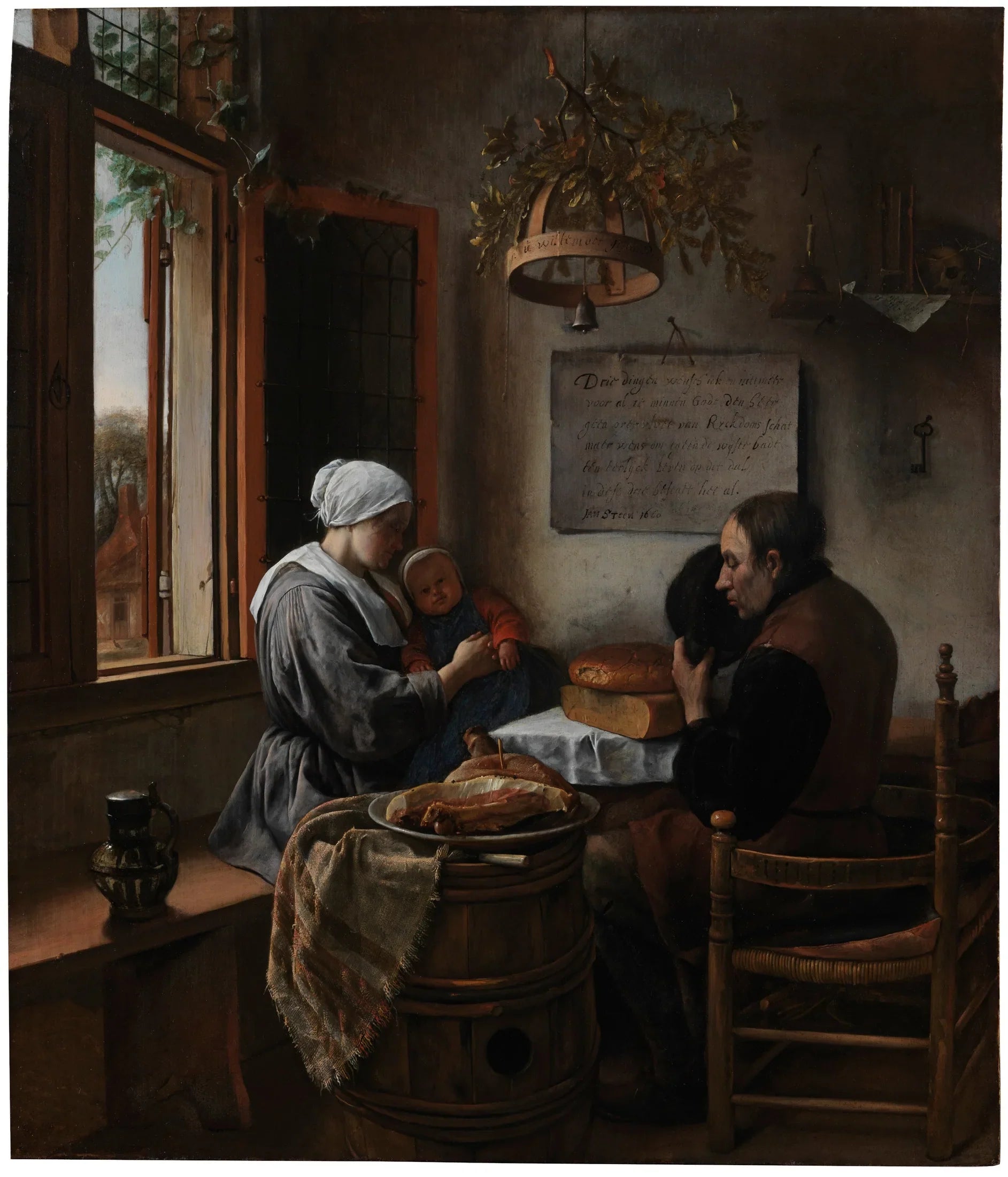 Prière avant le repas - Jan Steen image 1 copie peinte à la main à l’huile