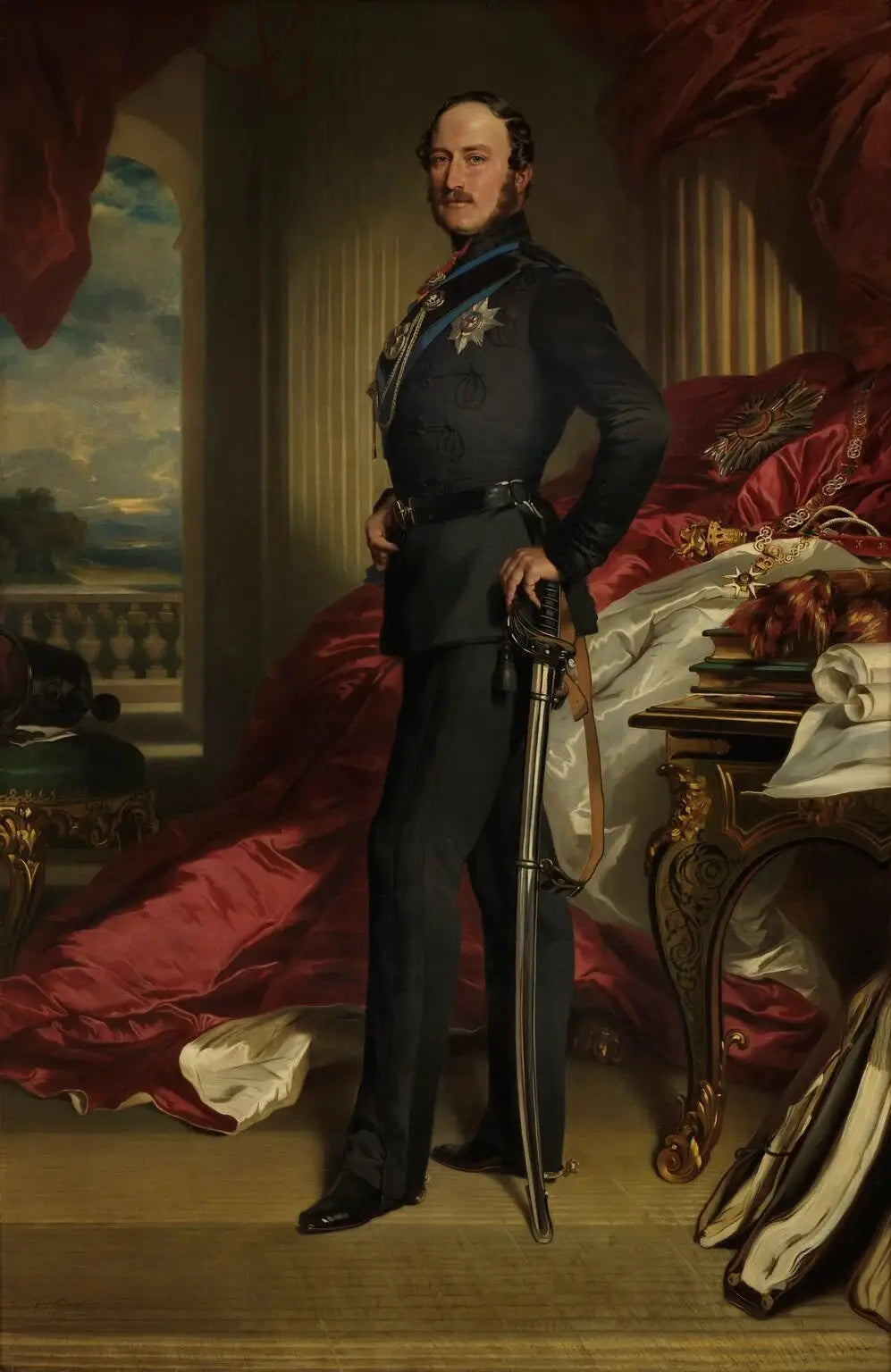 Prince Albert de Saxe-Cobourg-Gotha - Franz Xaver Winterhalter image 1 copie peinte à la main à l’huile